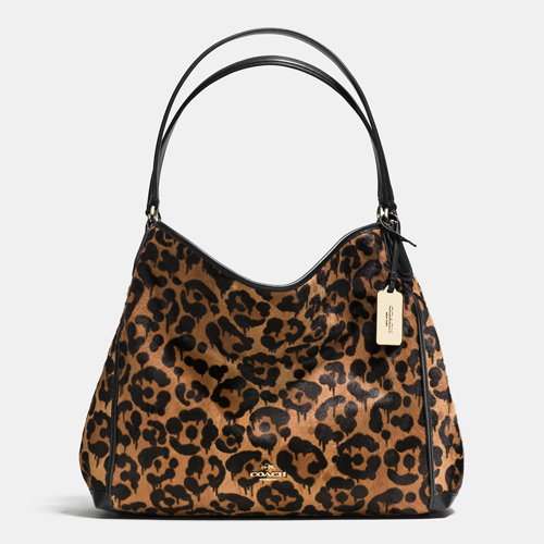 Coach Outlet Edie Shoulder Bag In Wild Beast Print Haircalf - Click Image to Close